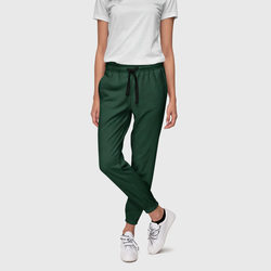 Темно зеленый текстурированный малахитовый  – Женские брюки 3D с принтом купить