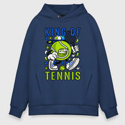 Король тенниса мяч с ракеткой – Мужское худи Oversize хлопок с принтом купить со скидкой в -21%