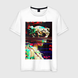 Glitch pixel art – Мужская футболка хлопок с принтом купить со скидкой в -20%