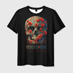 Череп c маками: помни о смерти – Мужская футболка 3D с принтом купить со скидкой в -26%