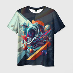 Космос в стиле кубизма – Мужская футболка 3D с принтом купить со скидкой в -31%