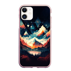 Футуризм горы – Чехол для iPhone 11 матовый с принтом купить