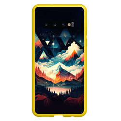 Футуризм горы – Чехол для Samsung Galaxy S10 с принтом купить