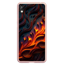 Огненный орнамент с языками пламени – Чехол для Honor 8S с принтом купить