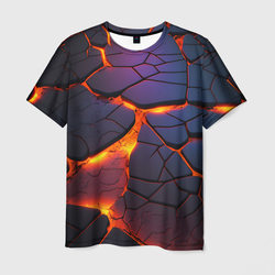 Неоновая лава - течение – Мужская футболка 3D с принтом купить со скидкой в -26%