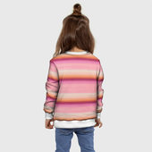 Свитшот с принтом Энид Синклер с Уэнсдей Аддамс — текстура свитера для ребенка, вид на модели сзади №4. Цвет основы: белый