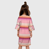 Платье с принтом Энид Синклер с Уэнсдей Аддамс — текстура свитера для ребенка, вид на модели сзади №2. Цвет основы: белый