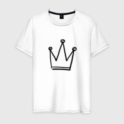 Черная корона – Мужская футболка хлопок с принтом купить со скидкой в -20%