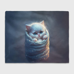 Котик в мешке – Плед 3D с принтом купить со скидкой в -14%