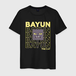 Bayun the cat face – Мужская футболка хлопок с принтом купить со скидкой в -20%