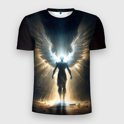 Парящий мужчина ангел – Мужская футболка 3D Slim с принтом купить со скидкой в -9%