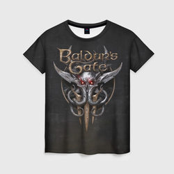 Логотип Baldur's Gate 3 – Женская футболка 3D с принтом купить со скидкой в -26%