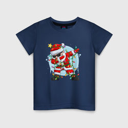 Dab Santa Claus в герлянде – Детская футболка хлопок с принтом купить со скидкой в -20%