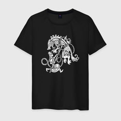 Борьба с Ферниром - богом ужаса – Мужская футболка хлопок с принтом купить со скидкой в -20%