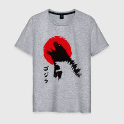 Годзилла в японском стиле – Мужская футболка хлопок с принтом купить со скидкой в -20%