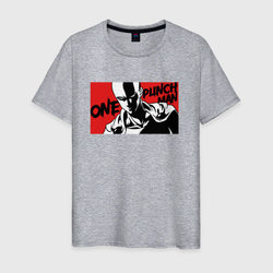 Ванпанчмен - Сайтама – Мужская футболка хлопок с принтом купить со скидкой в -20%