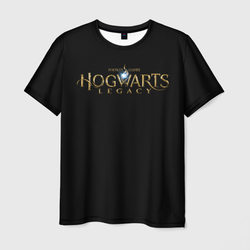 Hogwarts Legacy логотип на черном фоне – Мужская футболка 3D с принтом купить со скидкой в -26%