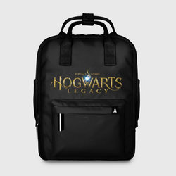 Hogwarts Legacy логотип на черном фоне – Женский рюкзак 3D с принтом купить