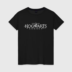 Hogwarts Legacy белый логотип – Женская футболка хлопок с принтом купить со скидкой в -20%