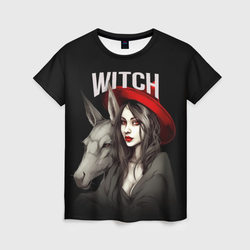 Ведьма с ослом – Женская футболка 3D с принтом купить со скидкой в -31%
