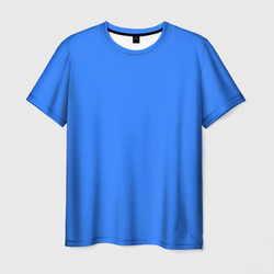 Однотонный неоновый синий цвет – Мужская футболка 3D с принтом купить со скидкой в -26%