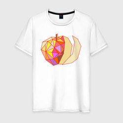 Геометрическое яблоко – Мужская футболка хлопок с принтом купить со скидкой в -20%