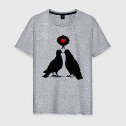 Birds love – Мужская футболка хлопок с принтом купить со скидкой в -20%