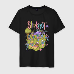 Slipknot kindergarten – Светящаяся мужская футболка с принтом купить со скидкой в -20%