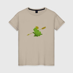 Царевна Лягушка со стрелой – Женская футболка хлопок с принтом купить со скидкой в -20%