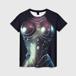 Кибер-корсет – Женская футболка 3D с принтом купить со скидкой в -26%