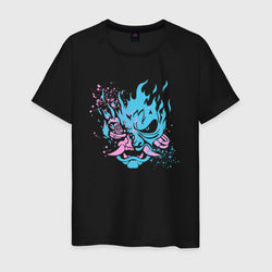 Киберпанк - Маска – Светящаяся мужская футболка с принтом купить со скидкой в -20%