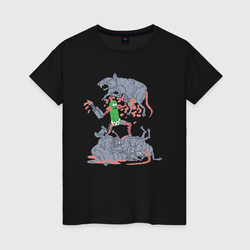 Rick vs rats – Женская футболка хлопок с принтом купить со скидкой в -20%