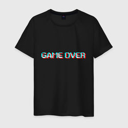Glitch game over – Мужская футболка хлопок с принтом купить со скидкой в -20%