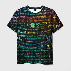 Символы психоделика - нейронная сеть – Мужская футболка 3D с принтом купить со скидкой в -26%