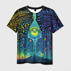 Психоделика разноцветная - нейронная сеть – Мужская футболка 3D с принтом купить со скидкой в -26%