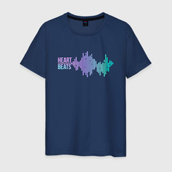 Эквалайзер: биение сердца – Светящаяся мужская футболка с принтом купить