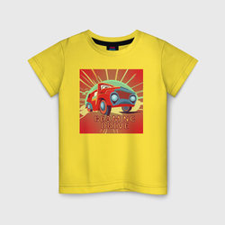 Машина в стиле ретро к игре BeamNG.Drive – Детская футболка хлопок с принтом купить со скидкой в -20%