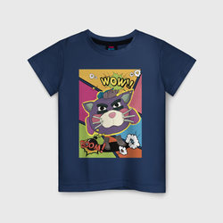 Дикий кот Chicken gun – Детская футболка хлопок с принтом купить со скидкой в -20%