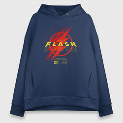 The Flash logotype – Женское худи Oversize хлопок с принтом купить со скидкой в -20%