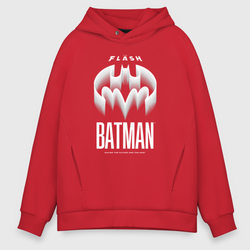 White logo Batman – Мужское светящееся худи с принтом купить