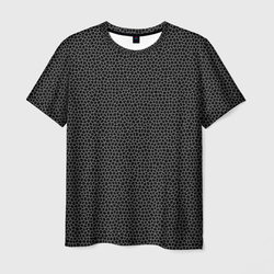Мозаика мелкая черный – Мужская футболка 3D с принтом купить со скидкой в -26%