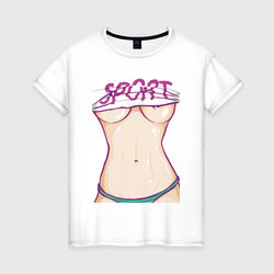 Фитоняшка тело – Женская футболка хлопок с принтом купить со скидкой в -20%