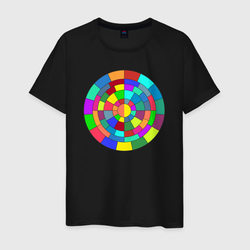 Круг спектр из прямоугольников – Мужская футболка хлопок с принтом купить со скидкой в -20%