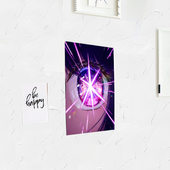 Постер с принтом Звёздное Дитя: глаз Аи Хошино для любого человека, вид спереди №3. Цвет основы: белый