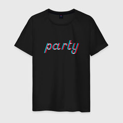 Party в стиле неон – Мужская футболка хлопок с принтом купить со скидкой в -20%
