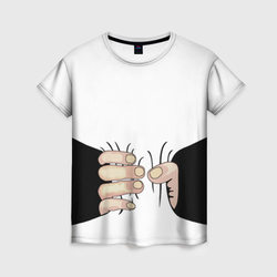 Рука сжимает талию – Женская футболка 3D с принтом купить со скидкой в -26%