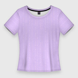 Мелкая мозаика сиреневый полосы – Женская футболка 3D Slim с принтом купить
