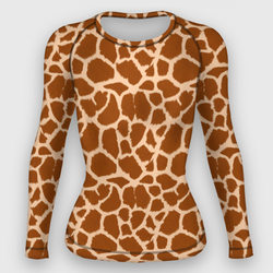 Шкура Жирафа - Giraffe – Женский рашгард 3D с принтом купить
