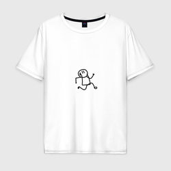Заквадративаемся – Мужская футболка хлопок Oversize с принтом купить со скидкой в -16%