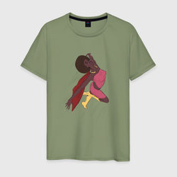 Супергероиня в полёте стиль комиксов – Мужская футболка хлопок с принтом купить со скидкой в -20%